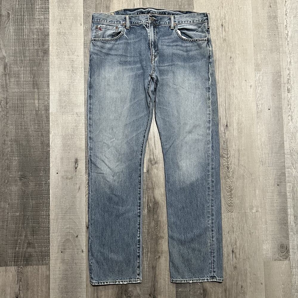 Polo Ralph Lauren Straight Leg Mens 38x34 Medium Wash Blue Denim Jeans Fit 40